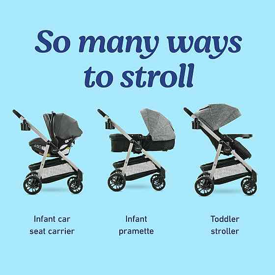 Graco Modes Pramette Travel System, 3-in1 Modular Carseat Stroller Combo, Infant Car Seat Carrier to Richmond