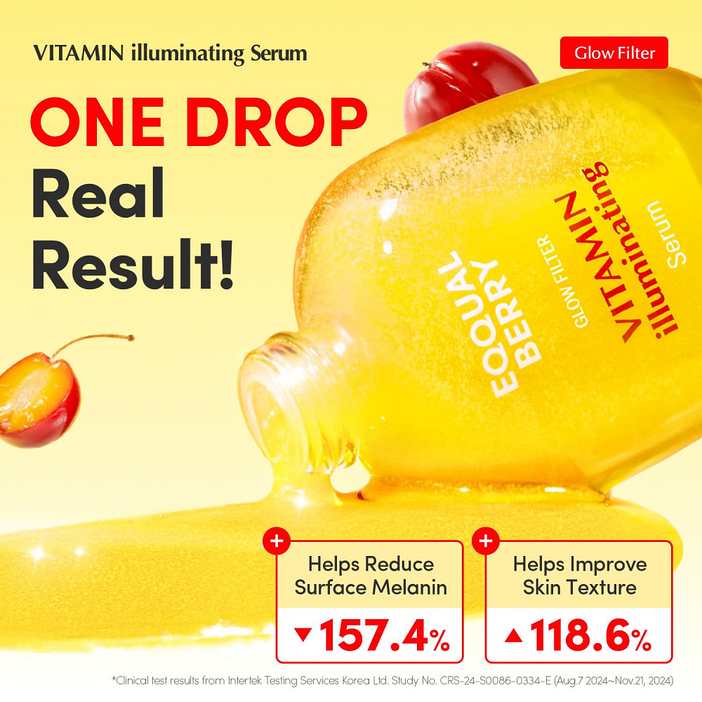 EQQUALBERRY Vitamin Illuminating Serum | Niacinamide 4% + Brightening Vitamin C Face Serum with Hyal Richmond - photo 2