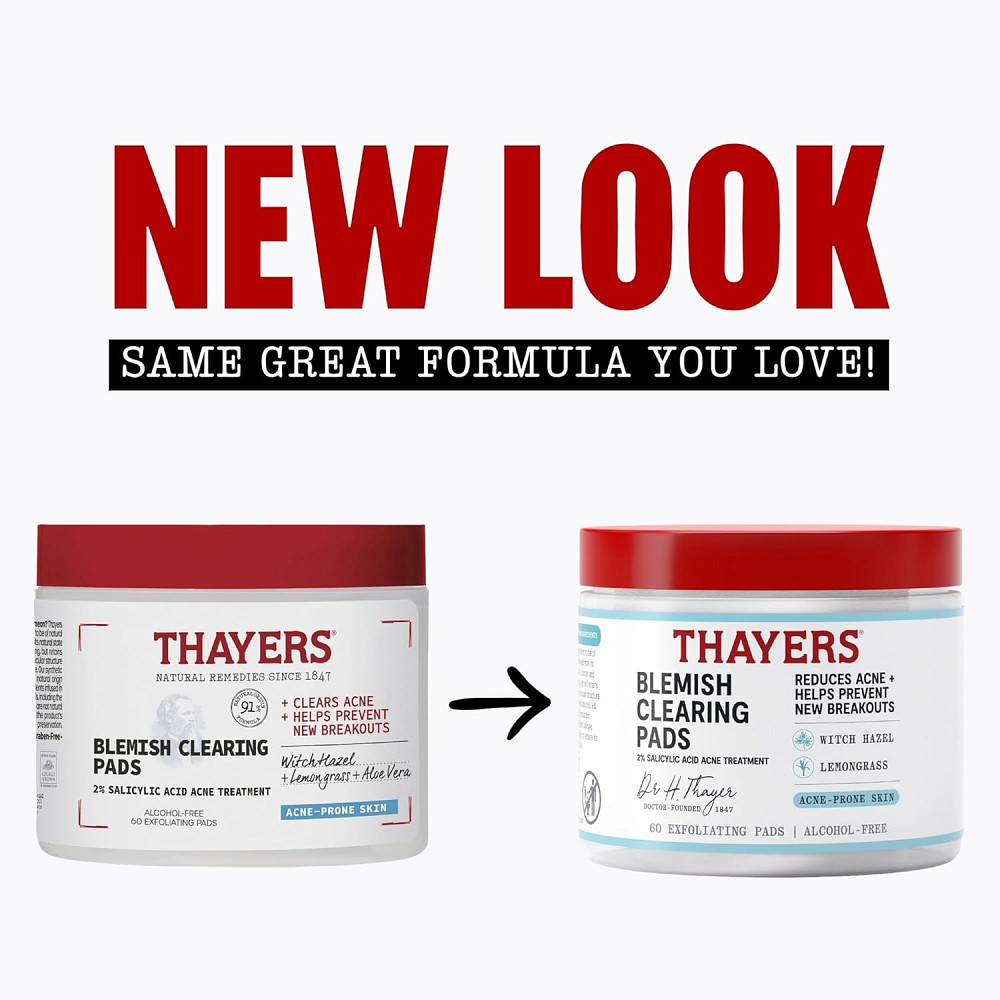Thayers Blemish Clearing Acne Pads, Salicylic Acid Acne Treatment for Face, Pore Reducing, Exfoliati Richmond - photo 2