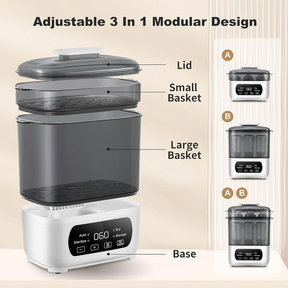 Baby Bottle Steamer and Dryer, Electric Steamer and Dryer for Baby Bottles, 4-in-1 Bottle Steamer an Richmond - photo 5