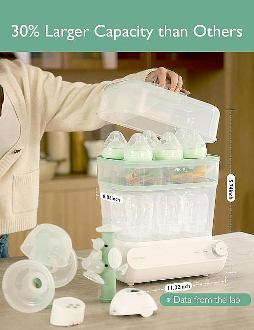 Momcozy 3 Layers Large Bottle Sterilizer and Dryer, Fast Sterilize and Dry, Universal Bottle Sterili Richmond - photo 2