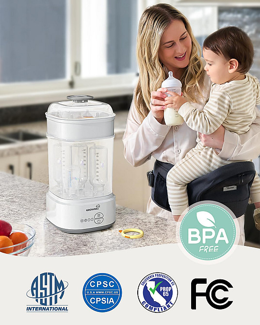 GROWNSY Bottle Sterilizer and Dryer, Compact Electric Steam Baby Bottle Sterilizer (Esterilizador de Richmond - photo 8
