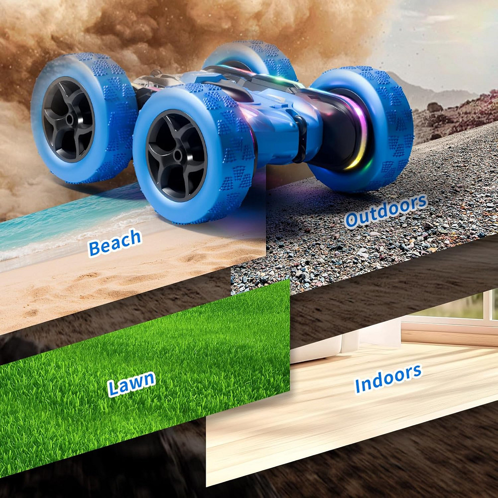Remote Control Stunt Car 4WD 360° Flip Double‑Sided RC Cars, LED Light Bar, USB‑C Modular Battery, 2 Richmond - photo 7