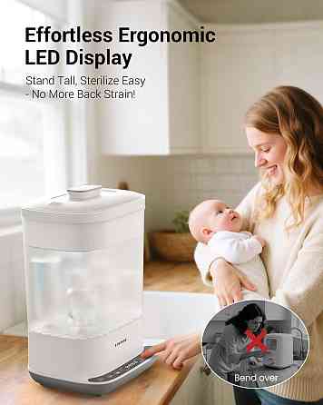 HAUTURE Bottle Sterilizer and Dryer, 6-in-1 Baby Bottle Sterilizer (Esterilizador de Biberones), 10  Richmond