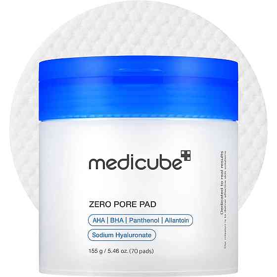 medicube Toner Pads Zero Pore Pad 2.0 | Dual-Textured Facial Pad for Exfoliation and Pore Care with 