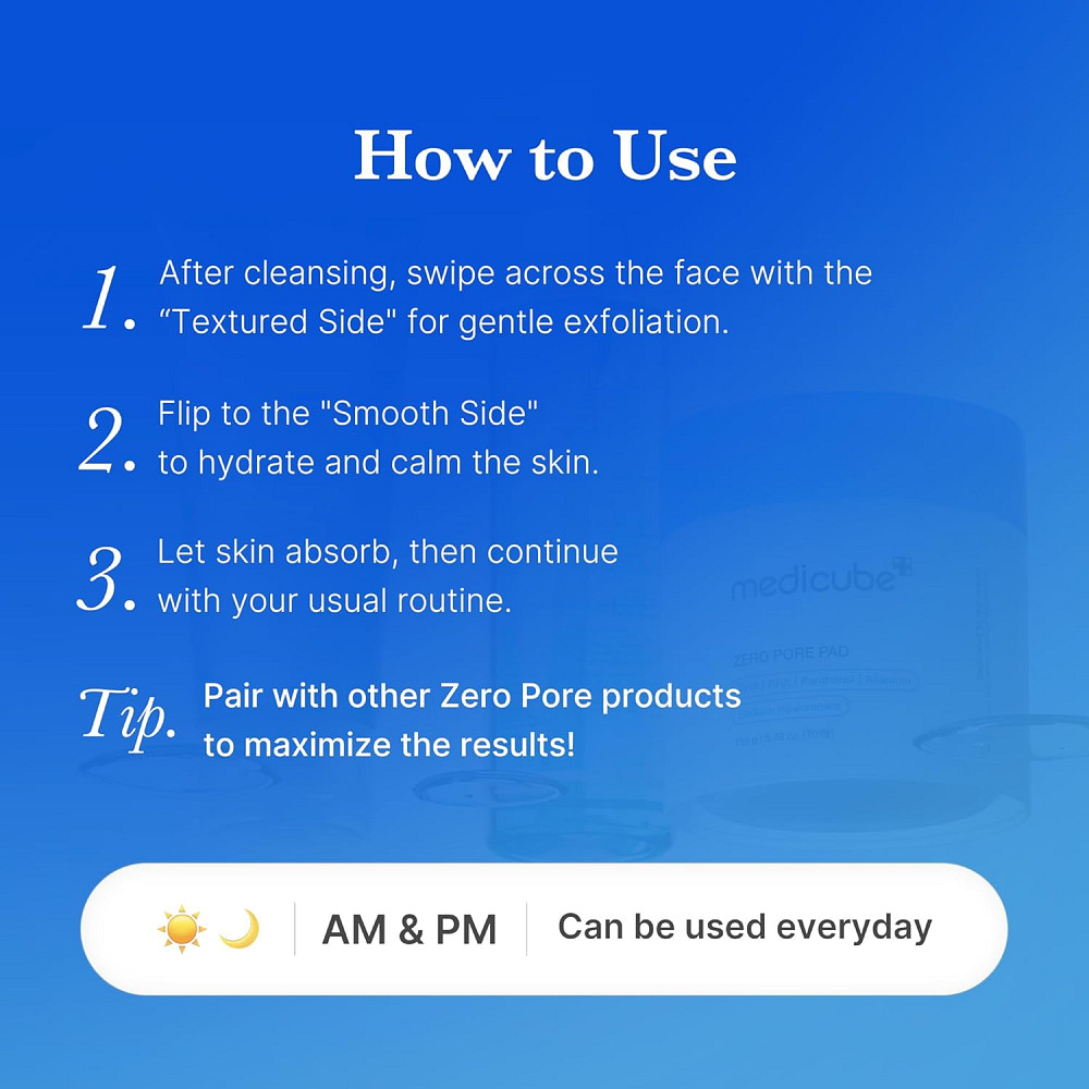 medicube Toner Pads Zero Pore Pad 2.0 | Dual-Textured Facial Pad for Exfoliation and Pore Care with  Richmond - photo 7