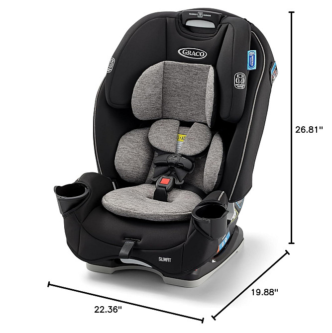 Graco Slimfit 3-in-1 Convertible Car Seat, Slim Car Seat with Space-Saving Design, Highback Booster  Richmond - photo 2