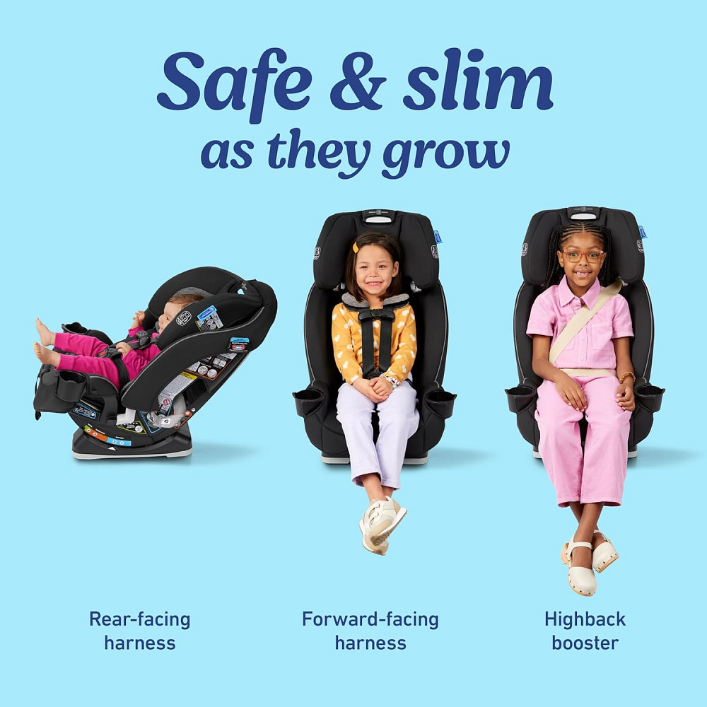 Graco Slimfit 3-in-1 Convertible Car Seat, Slim Car Seat with Space-Saving Design, Highback Booster  Richmond - photo 3
