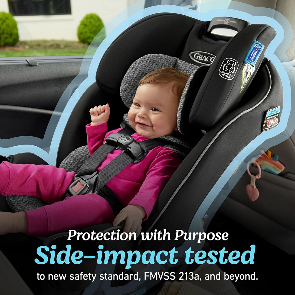 Graco Slimfit 3-in-1 Convertible Car Seat, Slim Car Seat with Space-Saving Design, Highback Booster  Richmond - photo 6