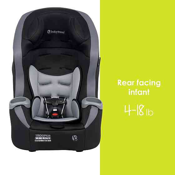 Baby Trend Trooper™ Slim 3-in-1 Convertible Car Seat, Dash Black – Slim Fit, 3-in-1 Growth Modes, Li Richmond