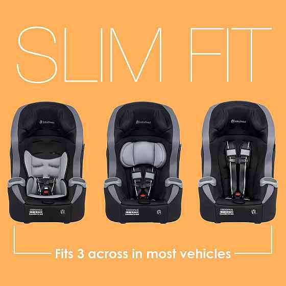Baby Trend Trooper™ Slim 3-in-1 Convertible Car Seat, Dash Black – Slim Fit, 3-in-1 Growth Modes, Li Richmond