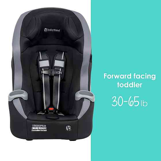 Baby Trend Trooper™ Slim 3-in-1 Convertible Car Seat, Dash Black – Slim Fit, 3-in-1 Growth Modes, Li Richmond