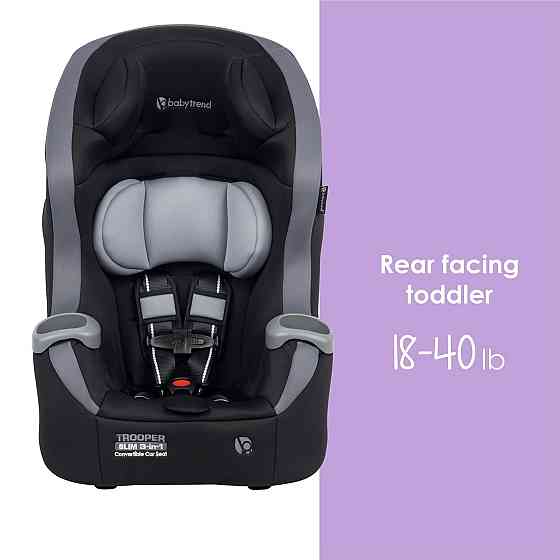 Baby Trend Trooper™ Slim 3-in-1 Convertible Car Seat, Dash Black – Slim Fit, 3-in-1 Growth Modes, Li Richmond