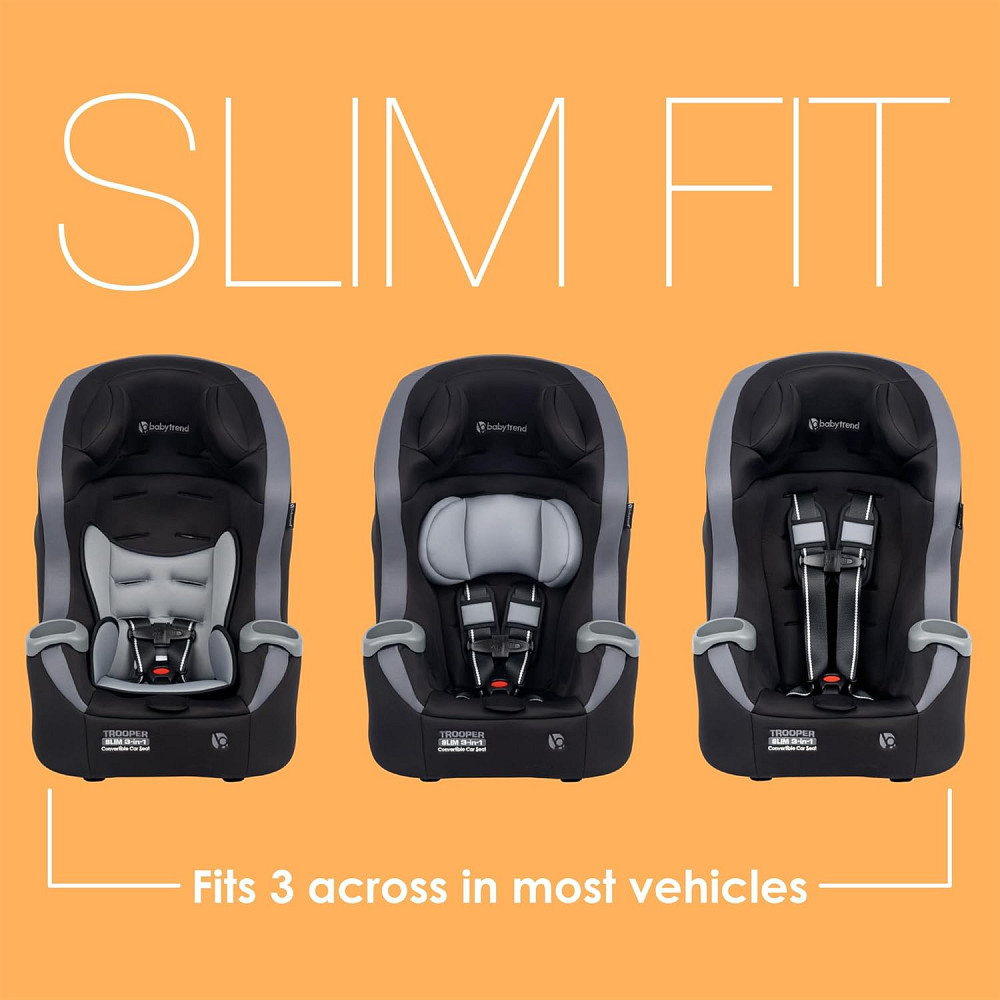 Baby Trend Trooper™ Slim 3-in-1 Convertible Car Seat, Dash Black – Slim Fit, 3-in-1 Growth Modes, Li Richmond - photo 3