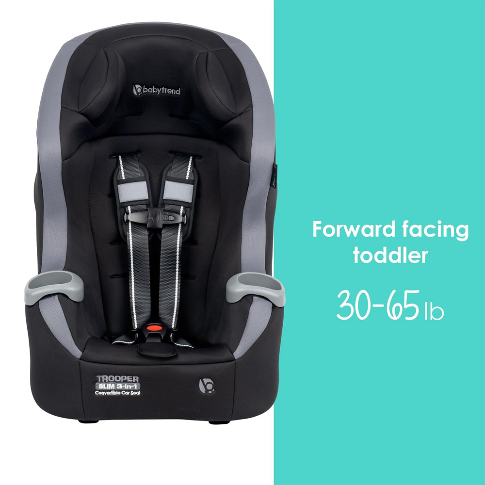 Baby Trend Trooper™ Slim 3-in-1 Convertible Car Seat, Dash Black – Slim Fit, 3-in-1 Growth Modes, Li Richmond - photo 6