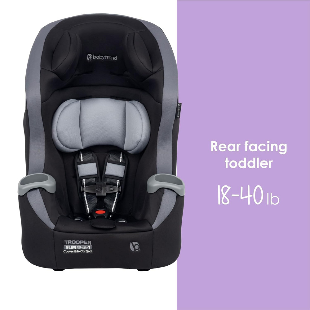 Baby Trend Trooper™ Slim 3-in-1 Convertible Car Seat, Dash Black – Slim Fit, 3-in-1 Growth Modes, Li Richmond - photo 5
