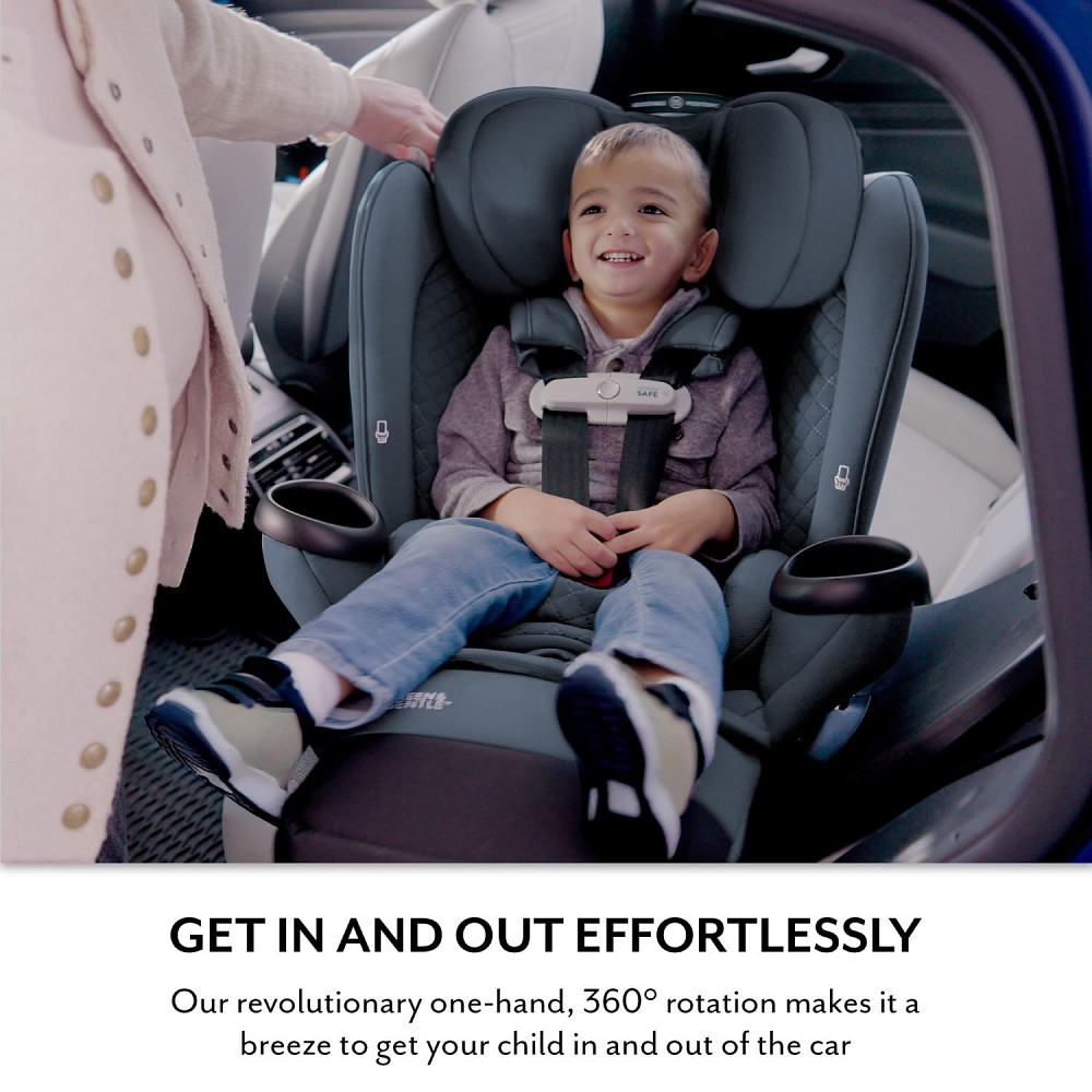 Evenflo Revolve360 Extend All-in-One Rotating Car Seat with Green & Gentle Fabric (Travertine) Richmond - photo 4