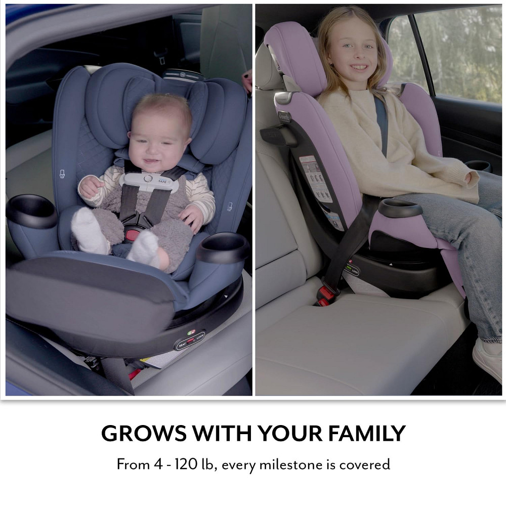 Evenflo Revolve360 Extend All-in-One Rotating Car Seat with Green & Gentle Fabric (Travertine) Richmond - photo 5