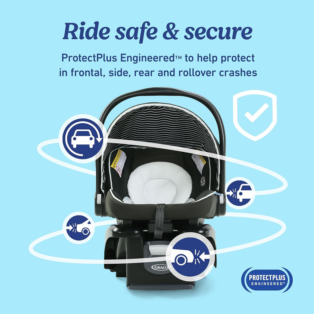 Graco® SnugRide Lite LX Infant Car Seat, Lightweight Rear-Facing Seat for Babies 4–30 lb, 4-Position Richmond - photo 5