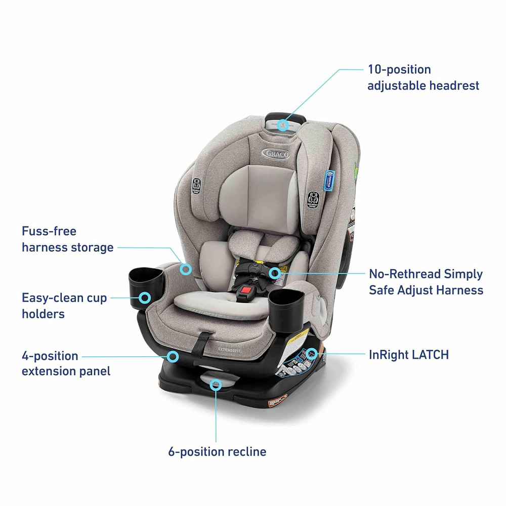 Graco Extend2Fit 3-in-1 Convertible Car Seat, 3 Modes – Rear Facing, Forward Facing Baby Car Seat an Richmond - photo 9