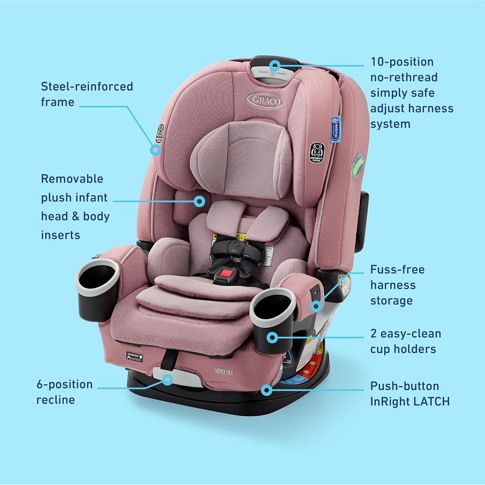 Graco® 4Ever DLX 4 in 1 Car Seat | Infant to Toddler Car Seat, Maven, Adaptable for 10 Years of Use, Richmond - photo 9