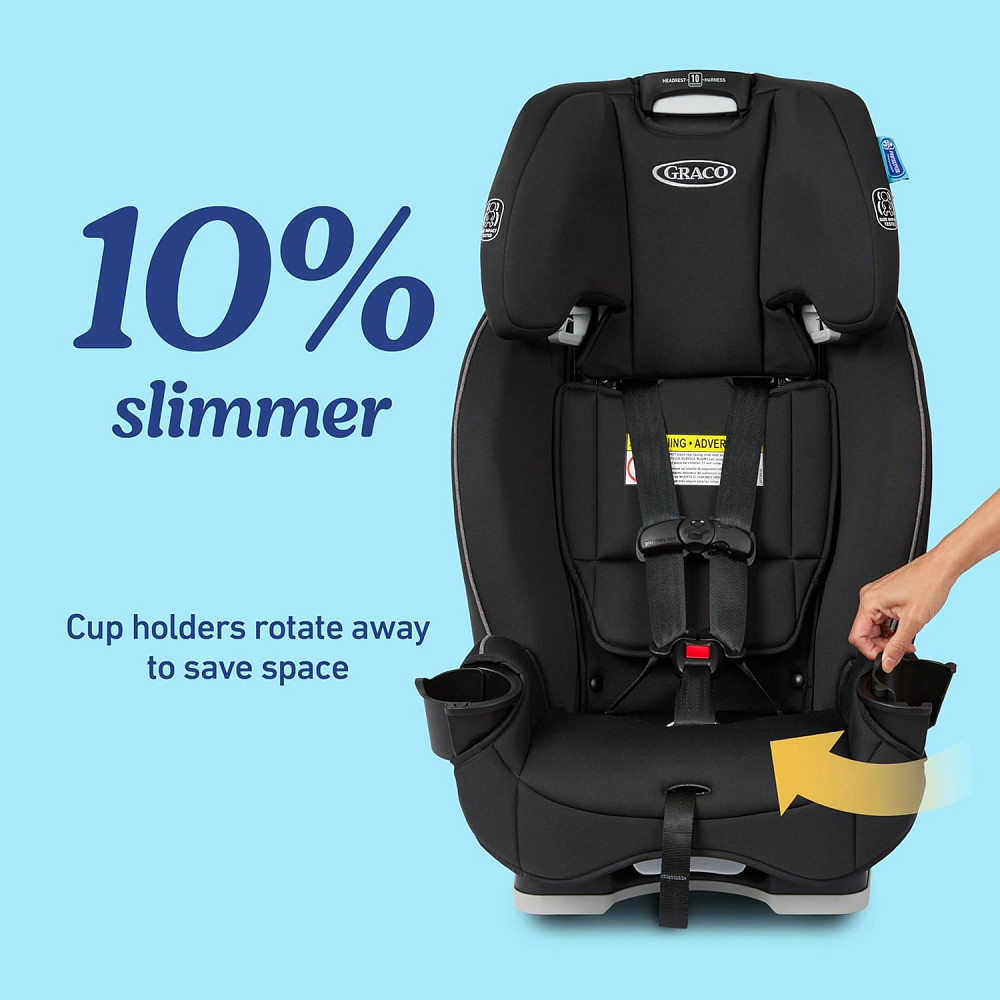 Graco Slimfit 3-in-1 Convertible Car Seat, Slim Car Seat with Space-Saving Design, Highback Booster  Richmond - photo 5