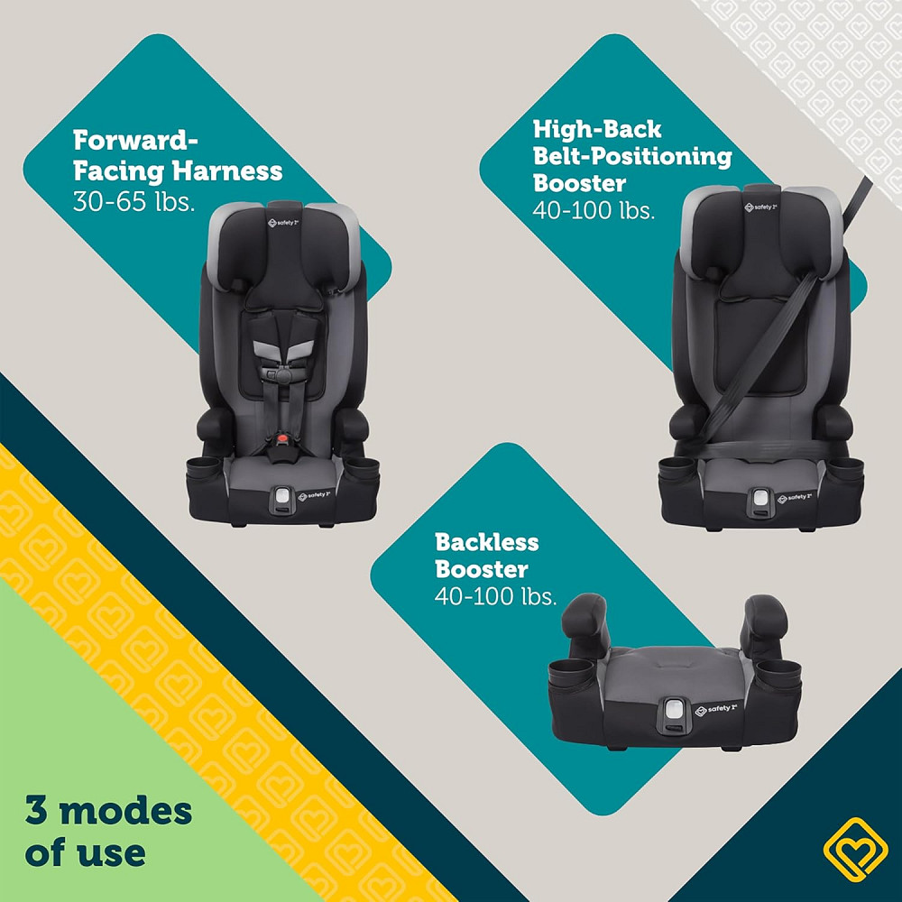 Safety 1st Boost-and-Go Essential 3-in-1 Booster Car Seat, Highback & Backless Modes, Lightweight, E Richmond - photo 7