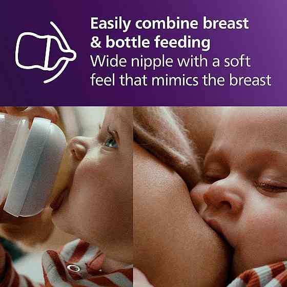 Philips Avent Natural Baby Bottles with Natural Response Nipples (Slow Flow, Flow 2), 4oz, 4-Pack, S Richmond
