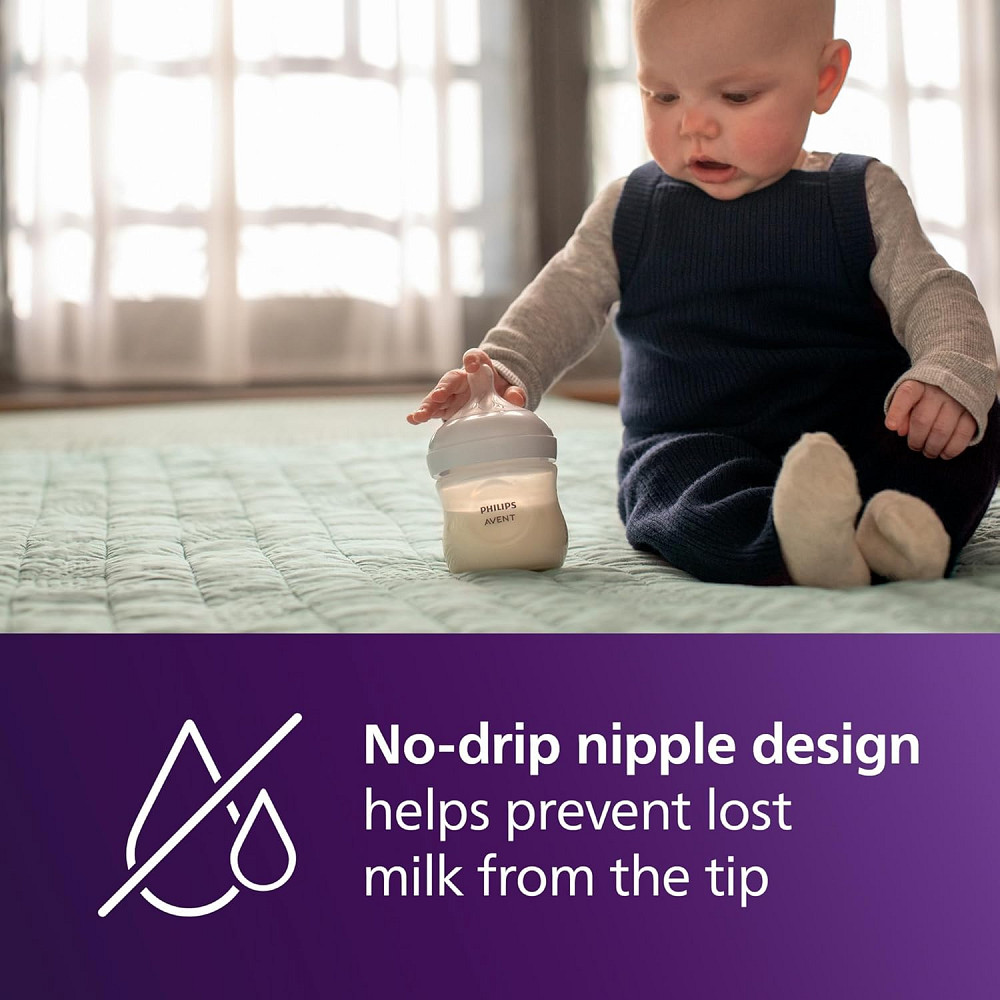Philips Avent Natural Baby Bottles with Natural Response Nipples (Slow Flow, Flow 2), 4oz, 4-Pack, S Richmond - photo 6