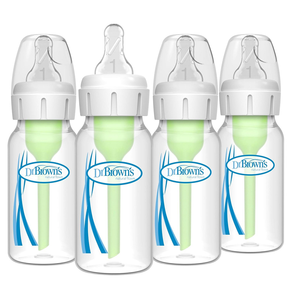 Dr. Brown's Natural Flow Anti-Colic Options+ Narrow Baby Bottle, 4 oz/120 mL, with Level 1 Slow Flow Richmond - photo 1