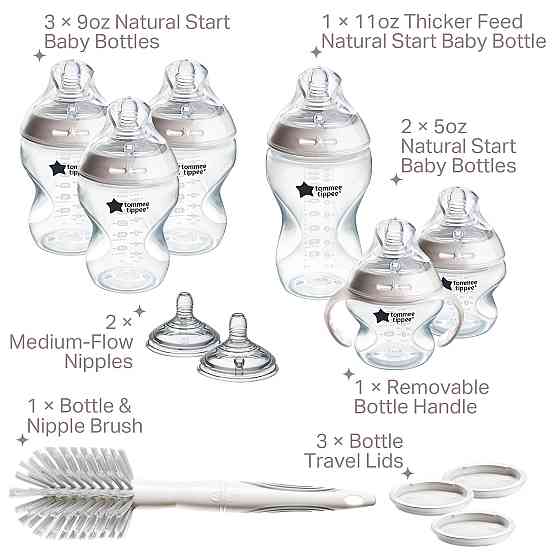 Tommee Tippee Natural Start 12 Piece BPA Free Bottle Set, Includes 2 x 5 oz, 3 x 9 oz, 1 x 11 oz Bot Richmond