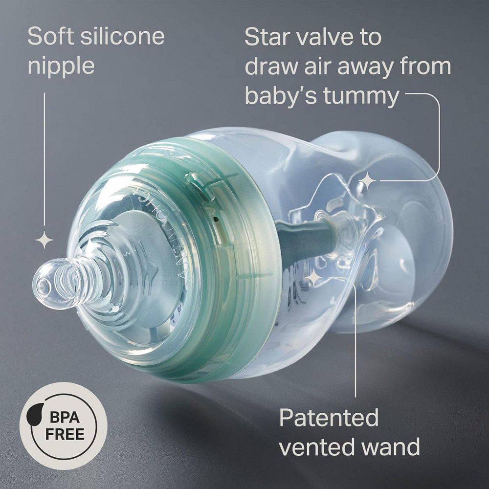 Tommee Tippee Advanced Anti-Colic 12 Piece Set, 5 oz and 9 oz BPA Free Bottles, Newborn 0+ Months, I Richmond - photo 4