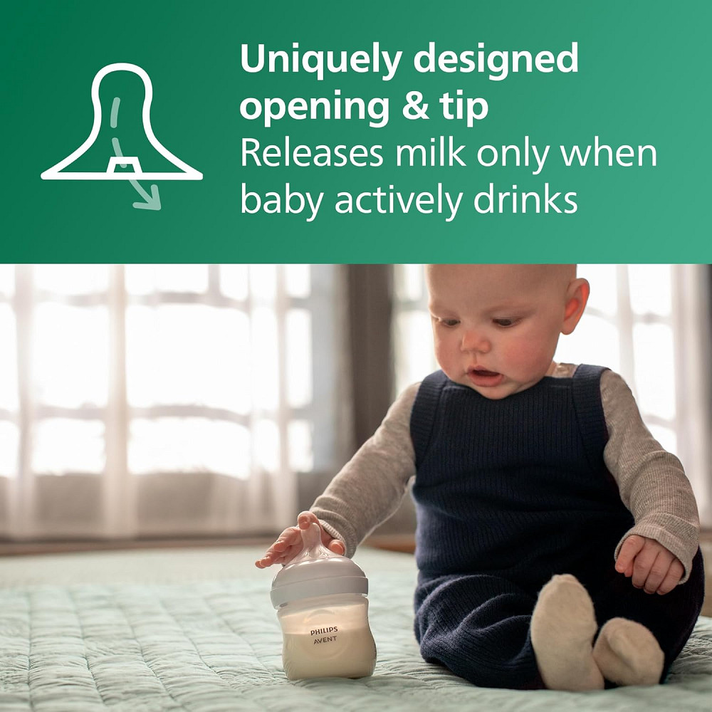 Philips Avent Natural Glass Baby Bottles with Natural Response Nipples (Slow Flow, Flow 2), 4oz, 4-P Richmond - photo 4