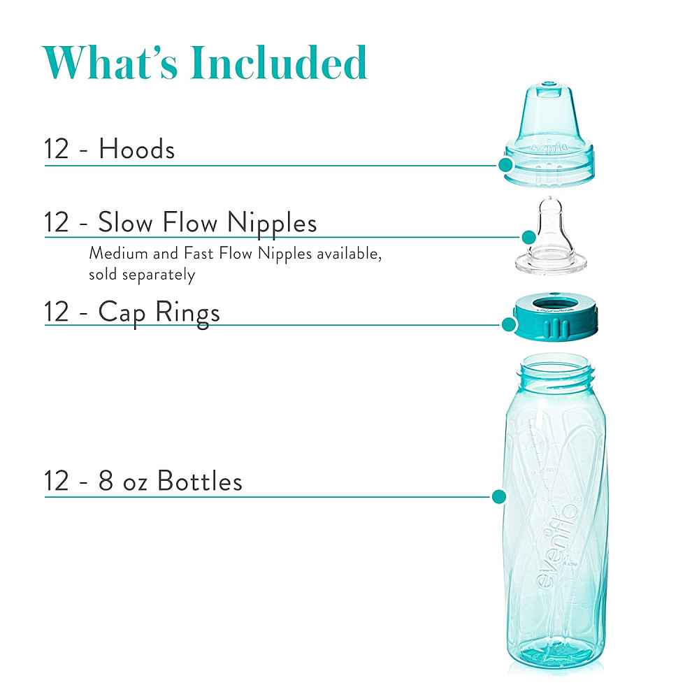 Evenflo Feeding Classic Tinted Plastic Standard Neck Bottles for Baby, Infant and Newborn, Pink/Lave Richmond - photo 5