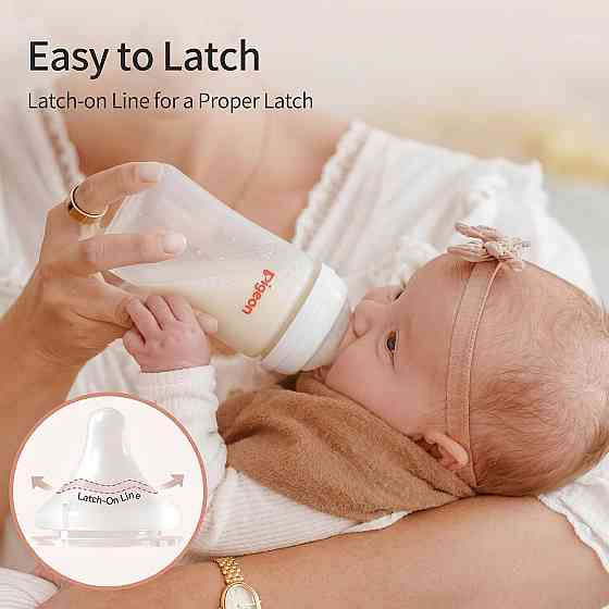 Pigeon PP Nursing Bottle Wide Neck, Anti-Colic, Streamlined Body, Natural Feel, Easy to Clean, 5 Oz  Richmond