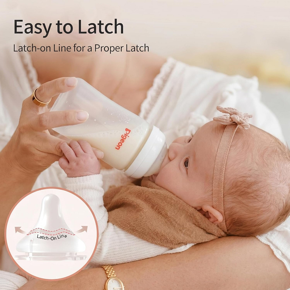Pigeon PP Nursing Bottle Wide Neck, Anti-Colic, Streamlined Body, Natural Feel, Easy to Clean, 8.1 O Richmond - photo 6