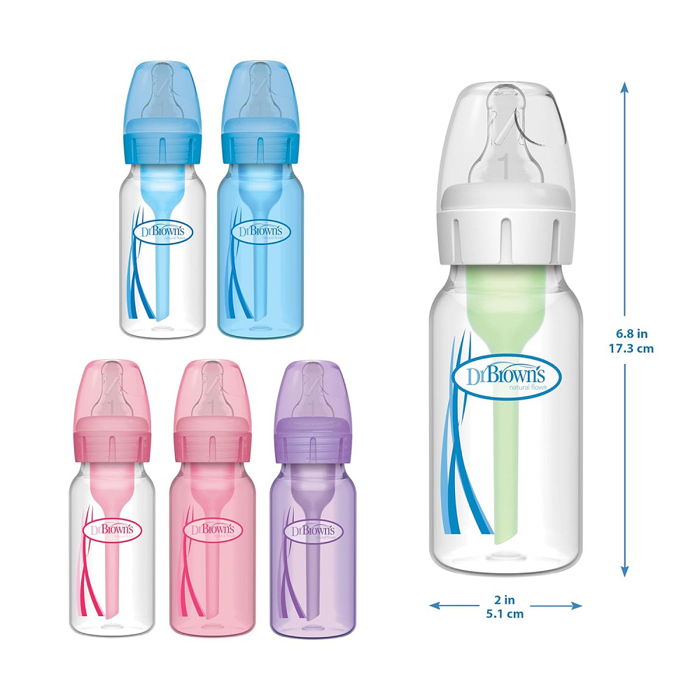 Dr. Brown's Anti-Colic Baby Feeding Set with Slow Flow Nipples, Travel Caps, Silicone Pacifier - Pin Richmond - photo 3