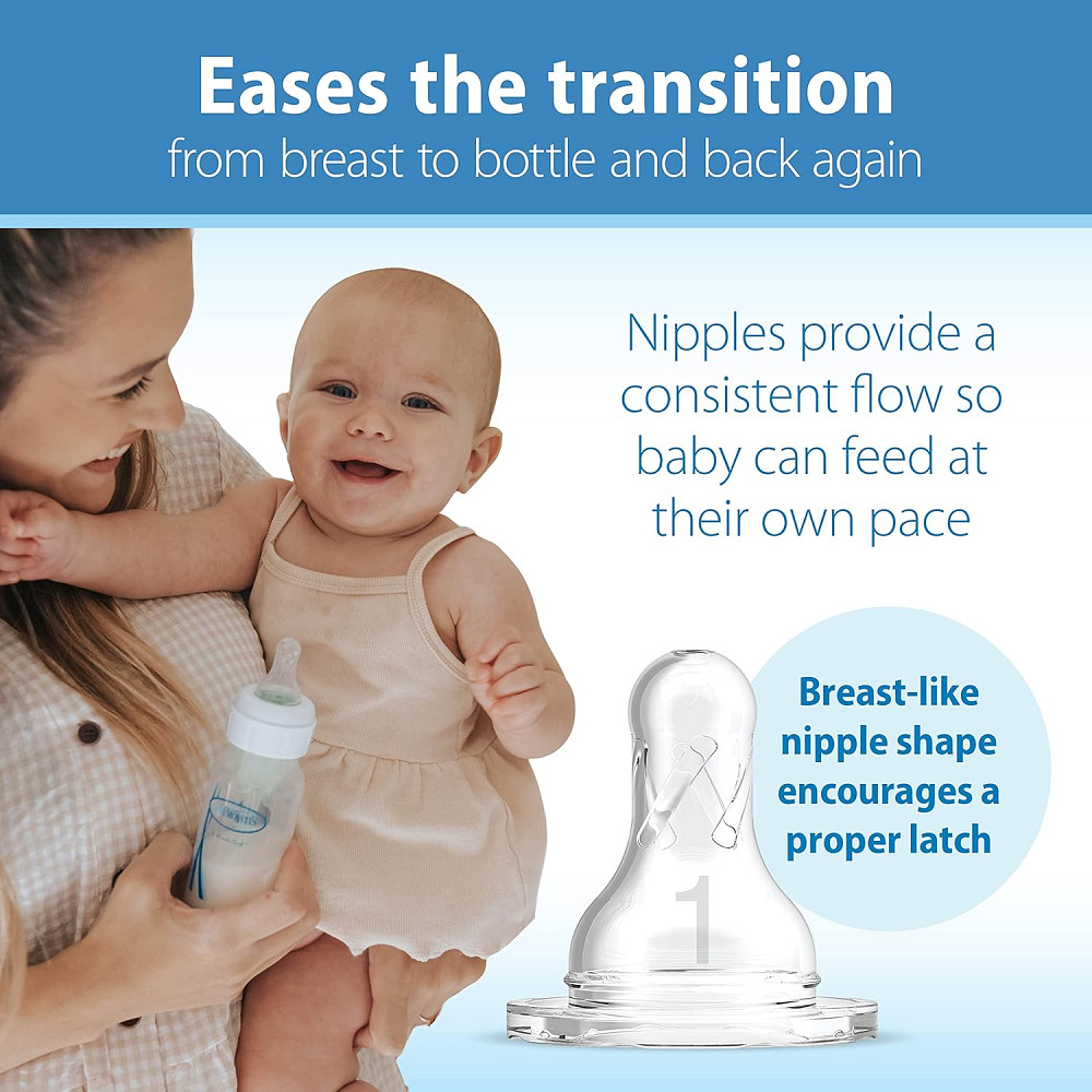 Dr. Brown's Anti-Colic Baby Feeding Set with Slow Flow Nipples, Travel Caps, Silicone Pacifier - Pin Richmond - photo 9