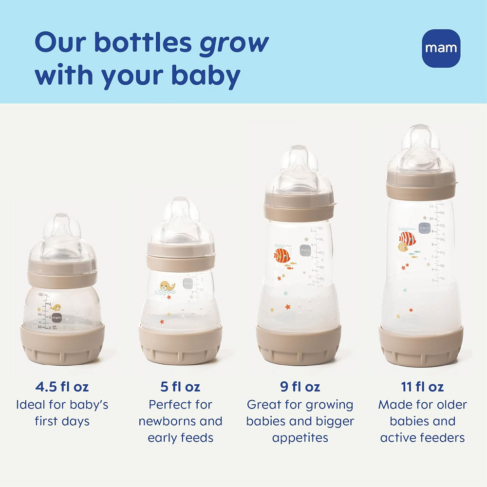 MAM Easy Start Anti-Colic Baby Bottle & Pacifier Set, 5 Self Sterilizing Bottles (3X 5oz, 2X 9oz) &  Richmond - photo 8