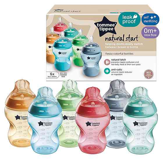 Tommee Tippee Natural Start Anti-Colic 9 oz BPA Free Baby Bottles, 0+ Months, Slow Flow Breast-Like  Richmond