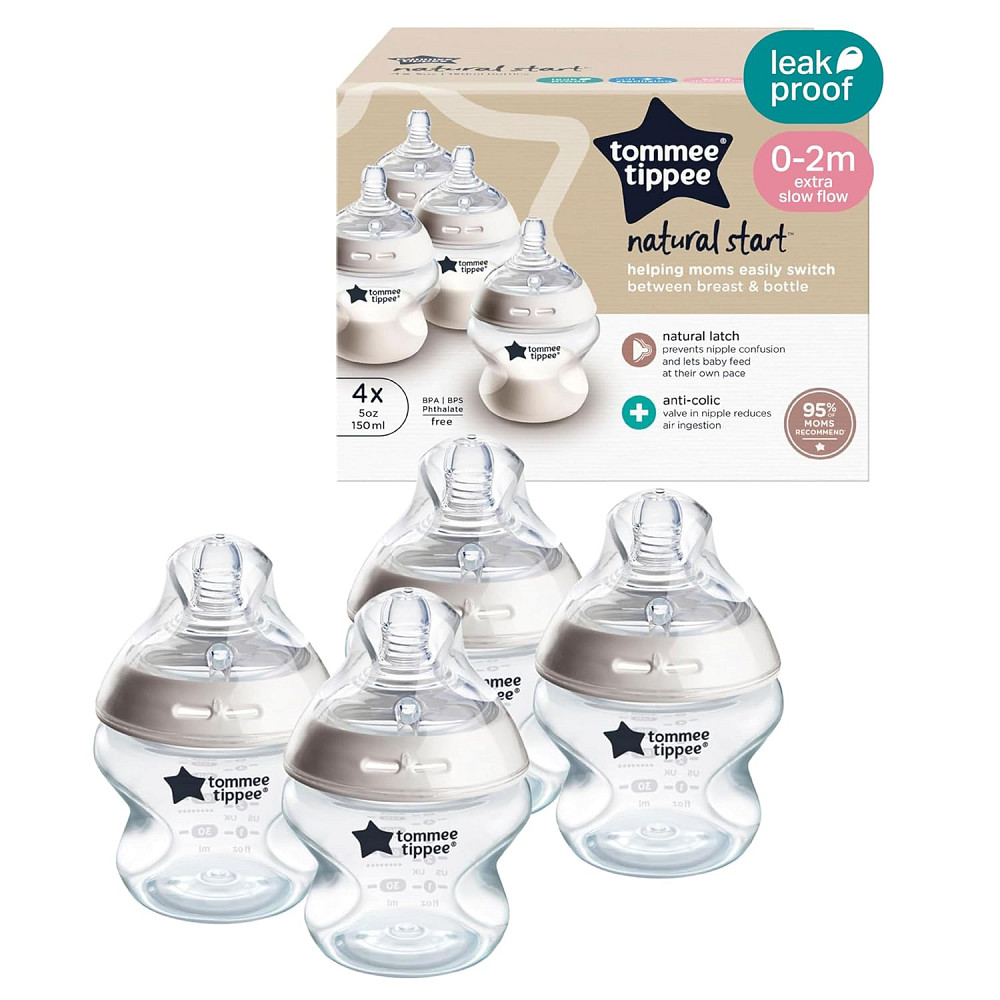 Tommee Tippee Natural Start Anti-Colic 5 oz BPA Free Baby Bottles, 0+ Months, Slow Flow Breast-Like  Richmond - photo 1