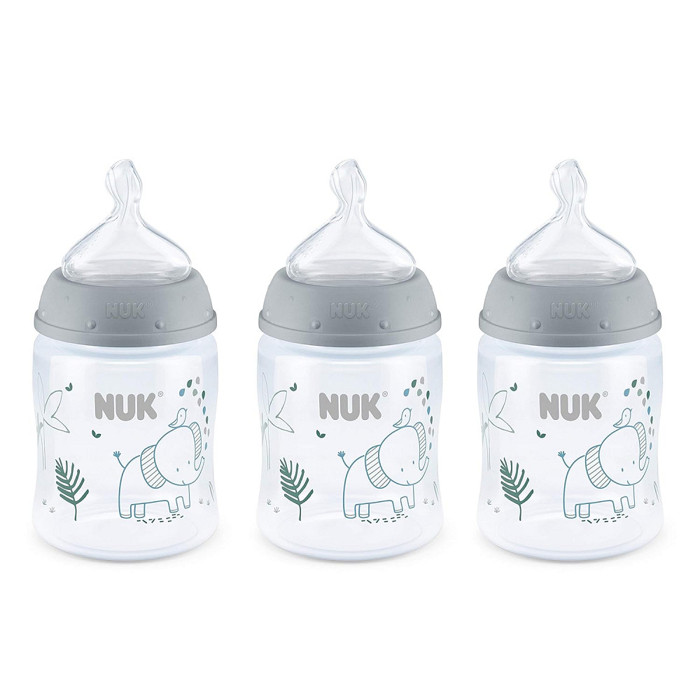 NUK Smooth Flow Anti Colic Baby Bottle, Elephant, 5 Ounce (3 Pack) Richmond - photo 1