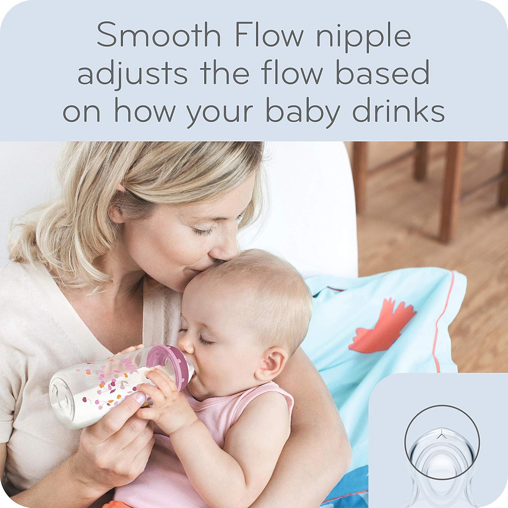 NUK Smooth Flow Anti Colic Baby Bottle, Elephant, 5 Ounce (3 Pack) Richmond - photo 4