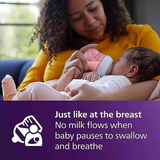 Philips Avent Natural Baby Bottles with Natural Response Nipples (Slow Flow, Flow 2), 4oz, Pink, 4-P Richmond