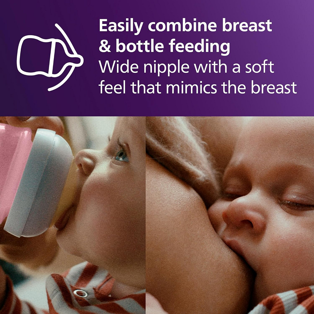 Philips Avent Natural Baby Bottles with Natural Response Nipples (Slow Flow, Flow 2), 4oz, Pink, 4-P Richmond - photo 5