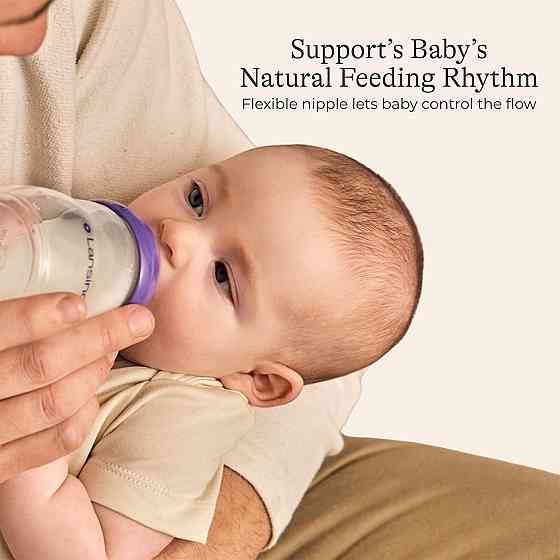 Lansinoh Anti-Colic Baby Bottles, BPA-Free Plastic, 5 Ounces, 3 Count, Slow Flow Nipples (Size S), B Richmond