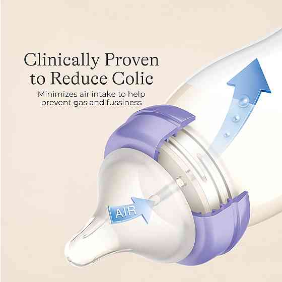 Lansinoh Anti-Colic Baby Bottles, BPA-Free Plastic, 5 Ounces, 3 Count, Slow Flow Nipples (Size S), B Richmond