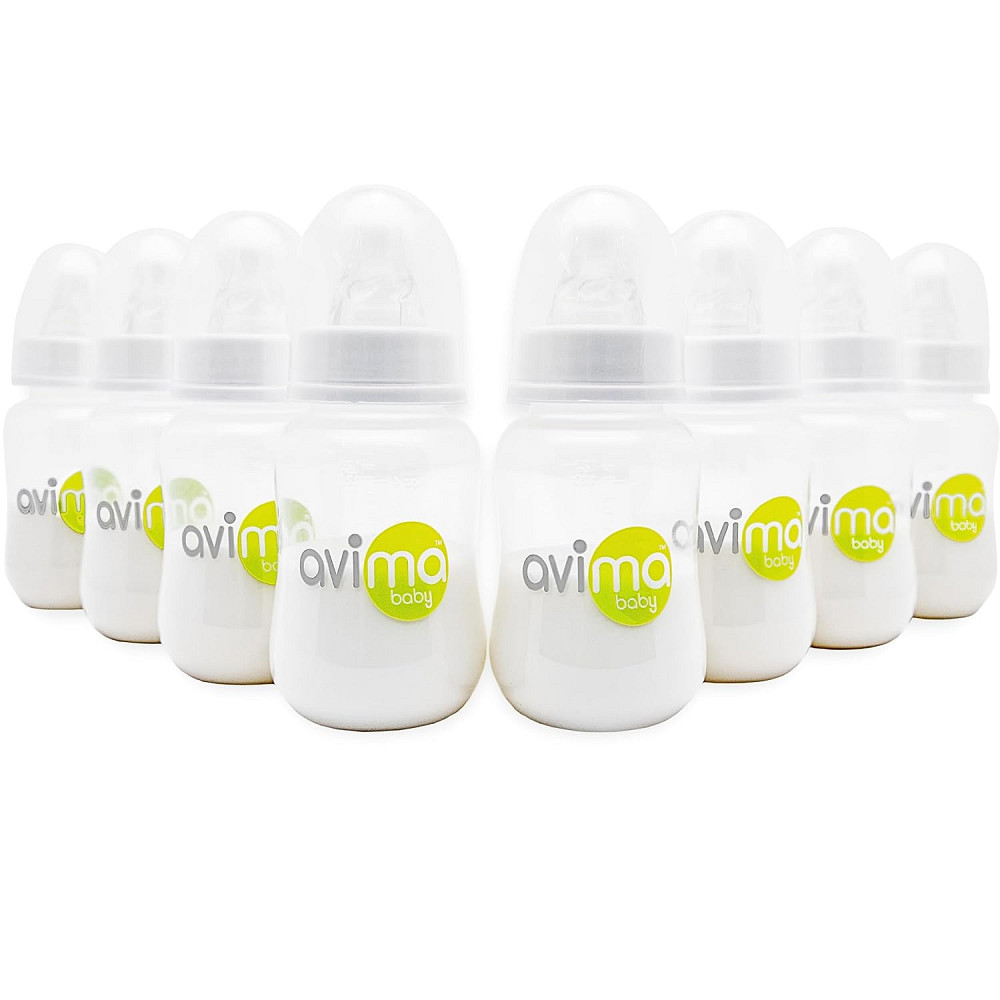 Avima 4 oz Anti Colic Baby Bottle Set - Slow Flow Nipples Included, Standard Neck, BPA Free - Newbor Richmond - photo 1