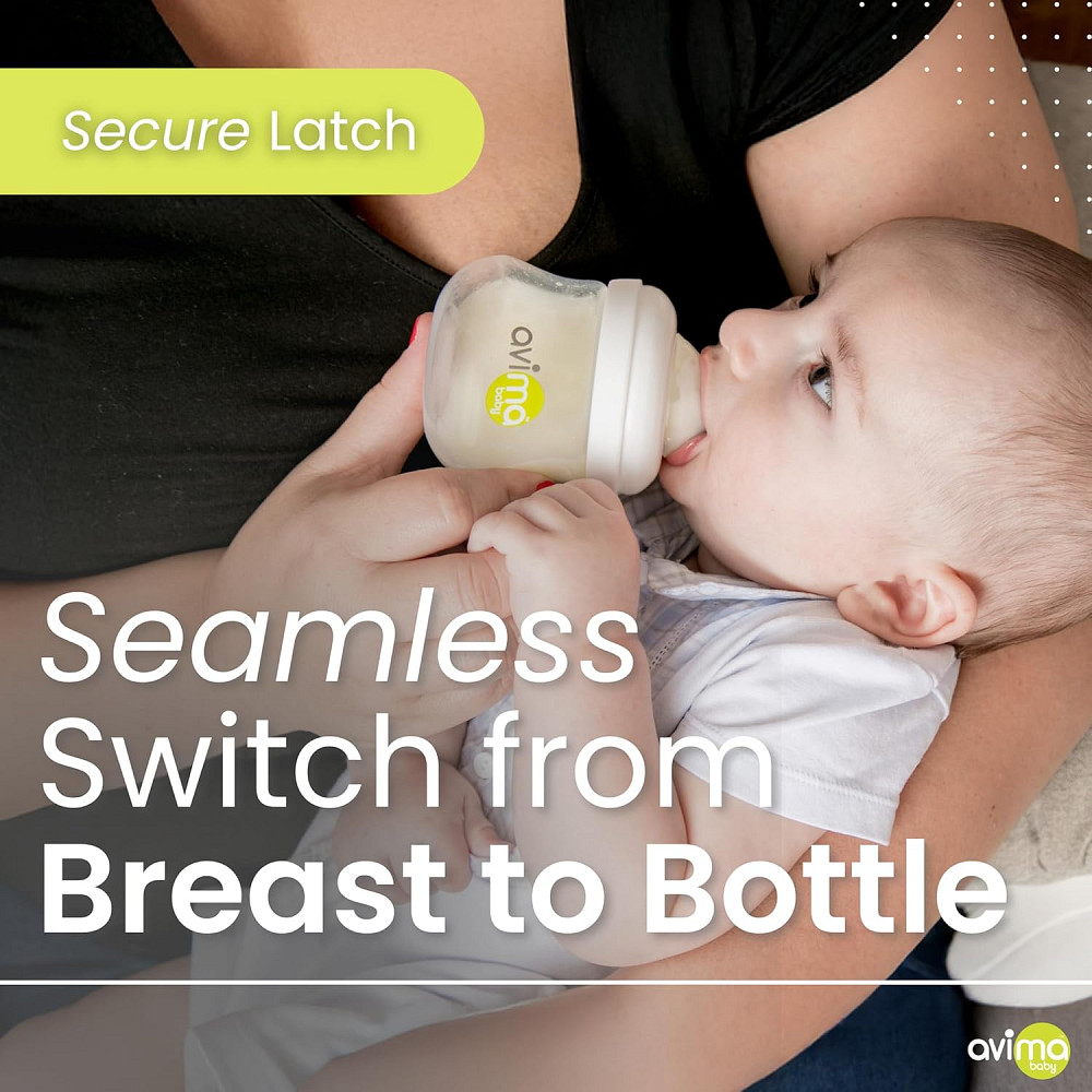 Avima 4 oz Anti Colic Baby Bottle Set - Slow Flow Nipples Included, Standard Neck, BPA Free - Newbor Richmond - photo 4