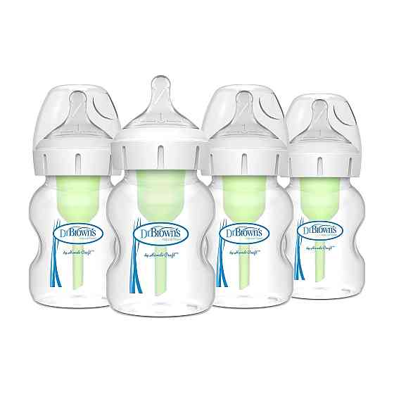 Dr. Brown’s Natural Flow® Anti-Colic Options+™ Wide-Neck Baby Bottles 5 oz/150 mL, with Level 1 Slow Richmond